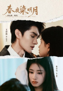 Глядя на яркую луну на ночном небе